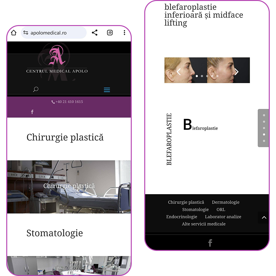 Ansamblu cu 2 mobile Centrul Apolo stanga