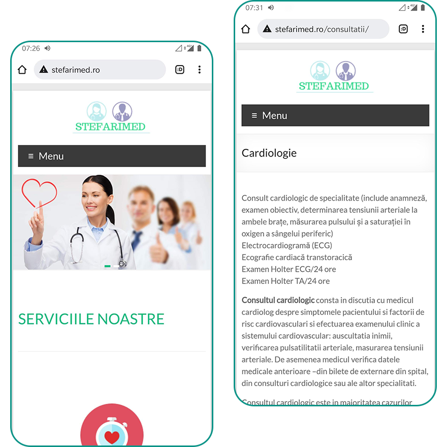 Ansamblu cu 2 mobile Stefarimed stanga