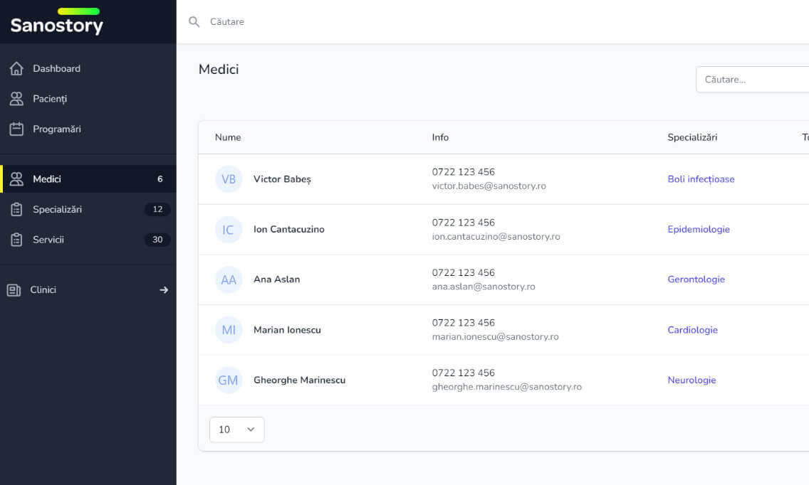 Demo CRM Medic de familie