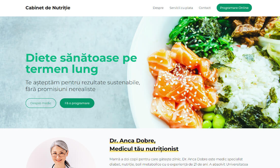 Demo Website cabinet nutritie