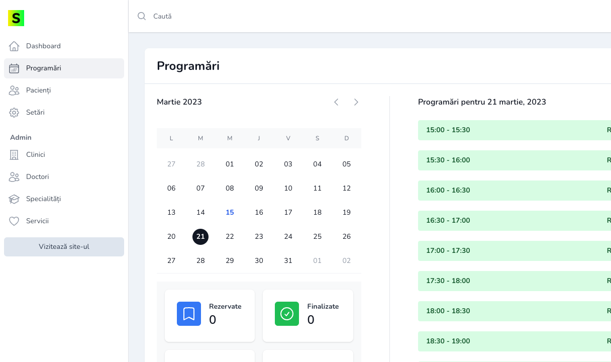 Sanostory CRM screenshot